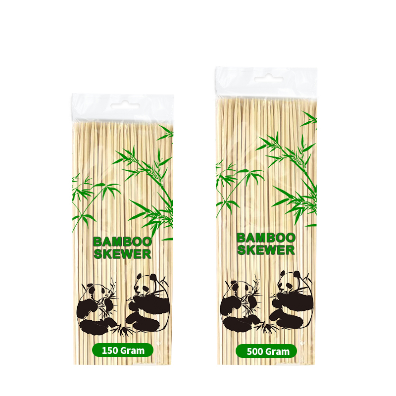 bamboo skewers packaging in Indonesian